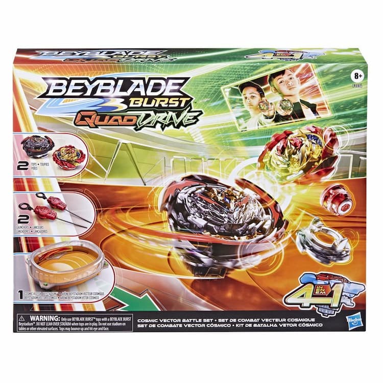 Beyblade Burst QuadDrive Cosmic Vector Battle Set Game -- Beystadium, 2 Toy Tops and 2 Launchers for Ages 8 and Up