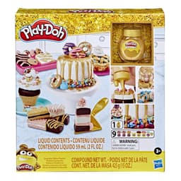 Play-Doh Gold Collection Gold Star Baker Playset with Gold Drizzle Compound and 9 Play-Doh Cans Including Rose Gold