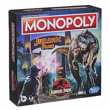 Monopoly: Jurassic Park Edition Board Game for Kids Ages 8 and Up