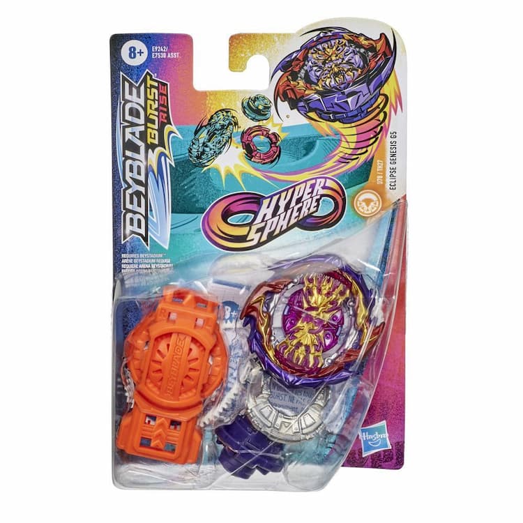 Beyblade Burst Rise Hypersphere Eclipse Genesis G5 Starter Pack -- Stamina Type Battling Game Top and Launcher Toy
