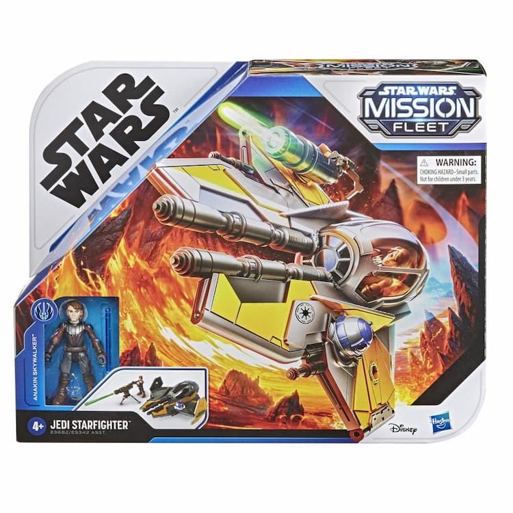 Star Wars Mission Fleet Stellar Class Anakin Skywalker Jedi Starfighter 2.5-Inch-Scale Figure and Vehicle, Ages 4 and Up
