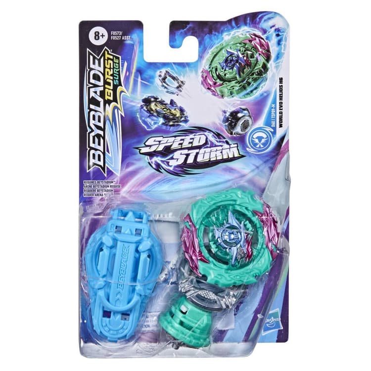 Beyblade Burst Surge Speedstorm World Evo Helios H6 Spinning Top Starter Pack -- Battling Game Top Toy with Launcher
