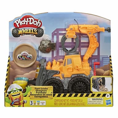 Play-Doh Wheels Front Loader Toy Truck with Non-Toxic Play-Doh Sand Compound and Classic Play-Doh Compound in 2 Colors  