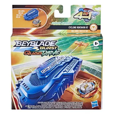 Beyblade Burst QuadDrive Cyclone Fury String Launcher Set -- Battle Game Set with String Launcher and Battling Top Toy