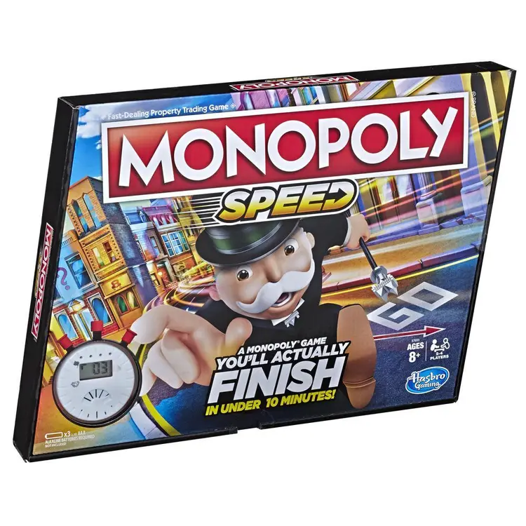 Monopoly Speed-bordspel voor kinderen vanaf 8 jaar
