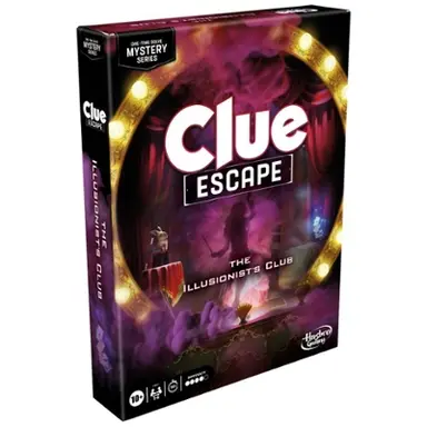 Cluedo Escape: The Illusionist’s Club-brettspill, escape room-spill som kan løses én gang, Mysteriespill, Fra 10 år
