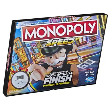 Monopoly Speed Board Game For Kids Ages 8 and Up