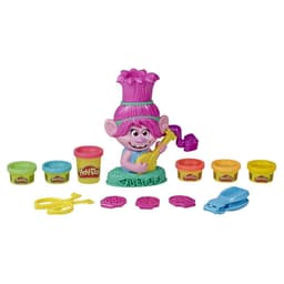 Play-Doh Trolls World Tour Rainbow Hair Poppy-frisørleke med 6 giftfrie Play-Doh-farger