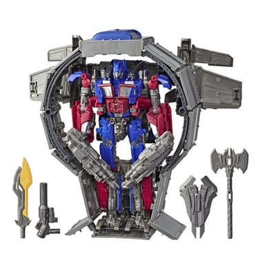 Transformers Toys Studio Series 44 Leader Class Transformers: Dark of the Moon movie Optimus Prime Action Figure