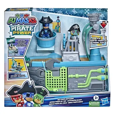 PJ Masks Sky Pirate Battleship Preschool Toy, Vehicle Playset with 2 Action Figures for Kids Ages 3 and Up