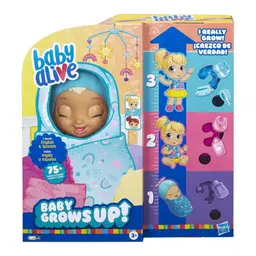 Baby Alive Baby Grows Up (Happy) - Happy Hope or Merry Meadow, Growing, Talking Baby Doll Toy, Surprise Accessories