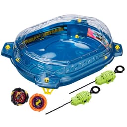 Conjunto Beyblade QuadStrike - Kit com Arena Thunder Edge Beystadium e 2 piões com lançador - F6781 - Hasbro
