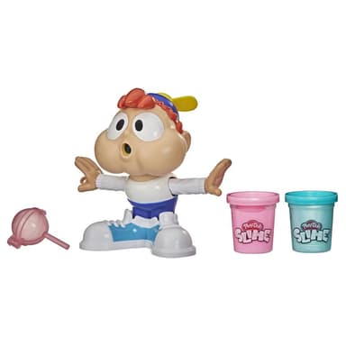 Play-Doh Slime Chewin' Charlie Slime Bubble Maker Toy med 2 förpackningar Play-Doh Slime-blandning