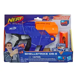 Nerf Elite Shellstrike DS-6 Blaster - Fires 3 Darts From Shells -- Includes 3 Shells and 6 Official Nerf Elite Darts